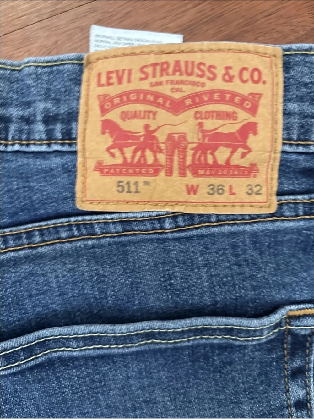 Levi’s 511 Slim Fit Jeans Men’s 36x32 Blue Wash Denim Tapered Casual